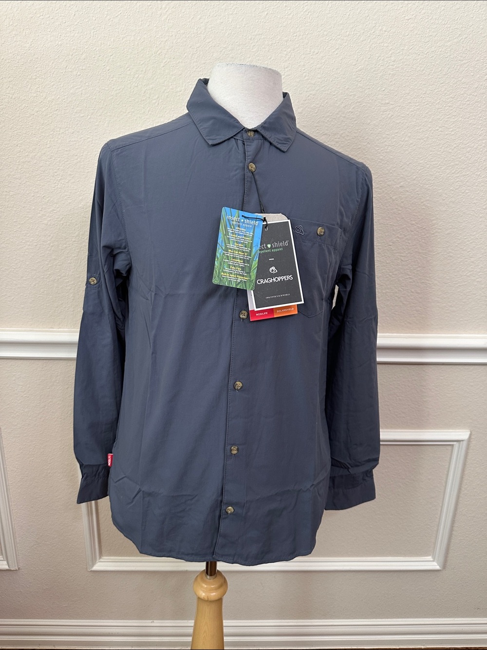Craghoppers NOSILIFE NUORO LONG SLEEVE SHIRT - Ombré Blue